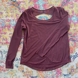 Lululemon Maroon Long Sleeve Women's Top